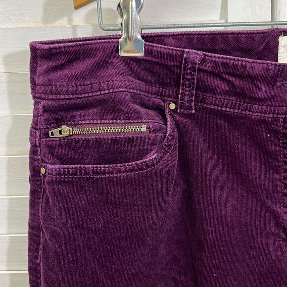 Chico's Corduroy Pants Size 2.5 (14) Stretch Purple - Picture 3 of 14